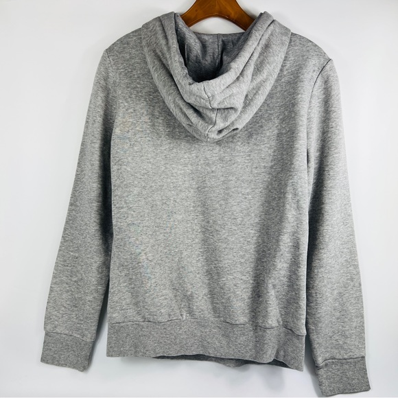 ADIDAS Gray Sweatshirt Hoodie With Rose/Logo Graphic S - Picture 4 of 5